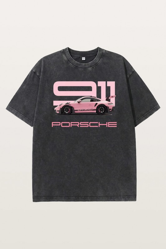 Pink 911 Washed T-shirt