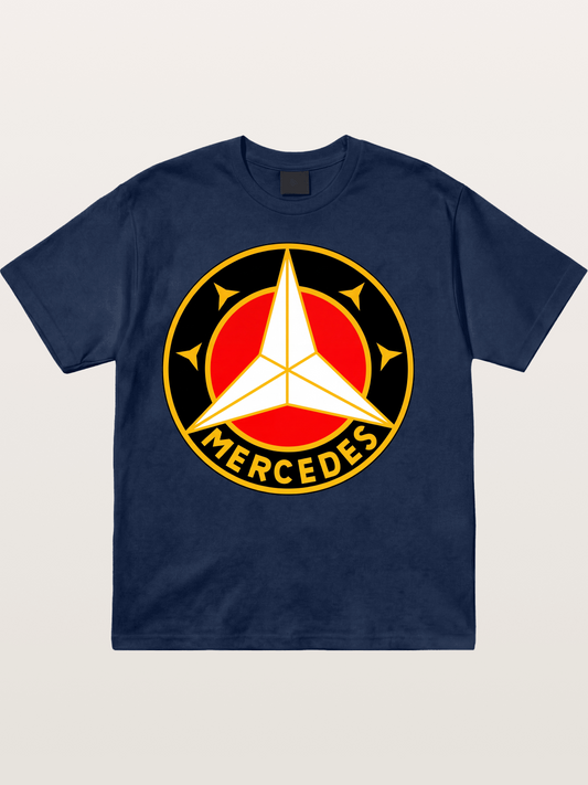 Vintage Mercedes Star Logo Cotton T-shirt
