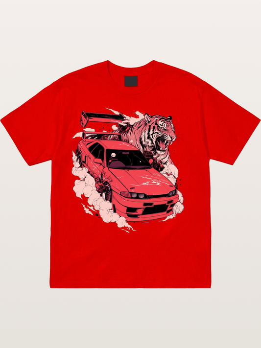 Red Drift Cotton T-shirt