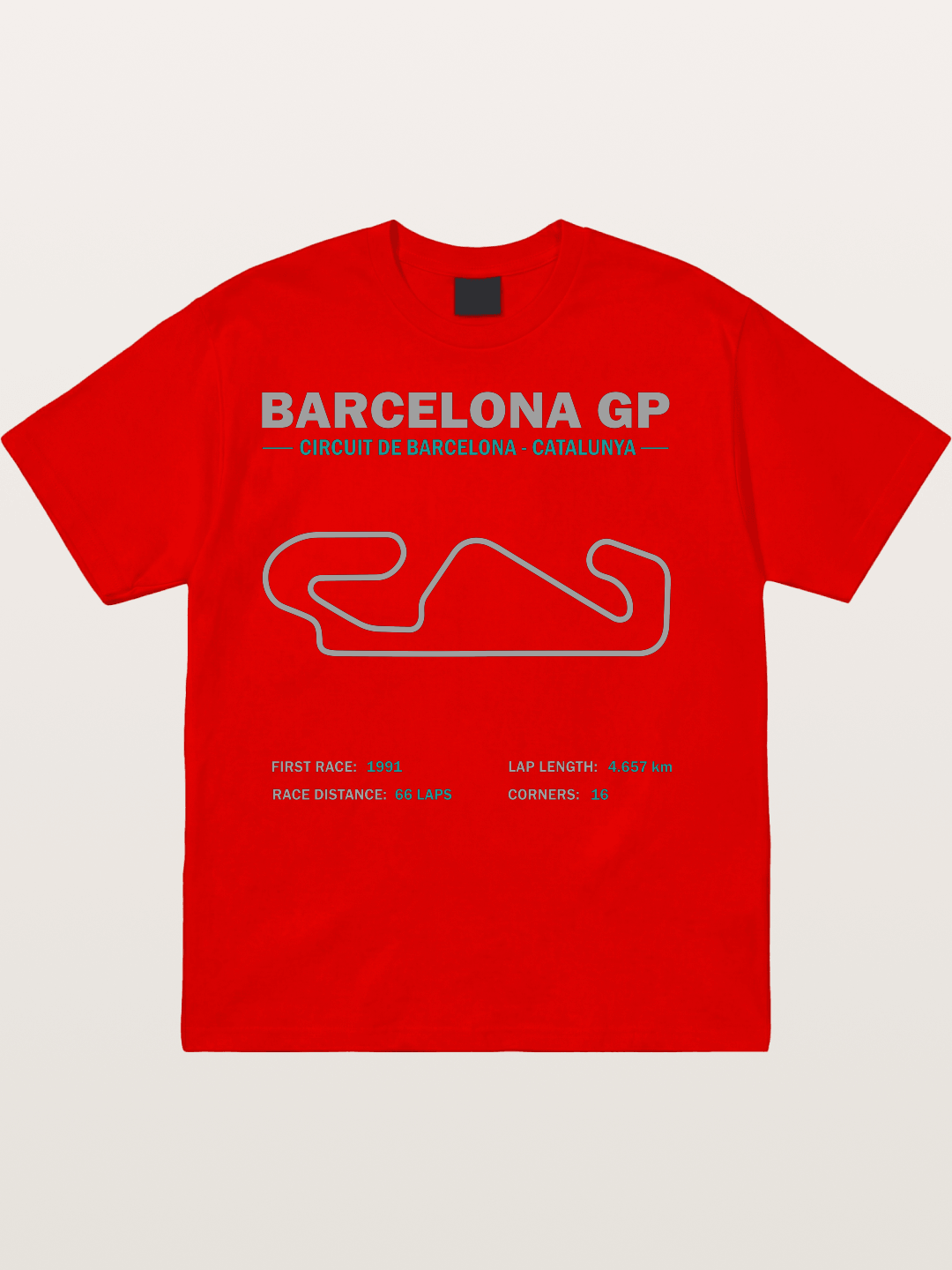 Catalunya GP Track Spec Outline Cotton T-shirt