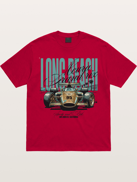 Vintage Long Beach Open Wheel Car Gildan T-shirt