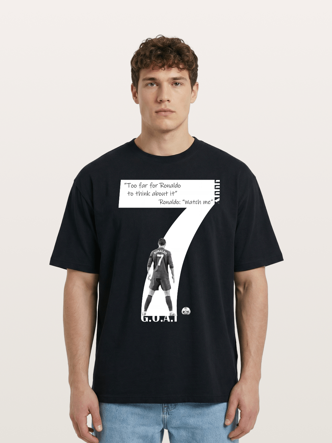 Ronaldo #7 Watch Me Quote Cotton T-shirt