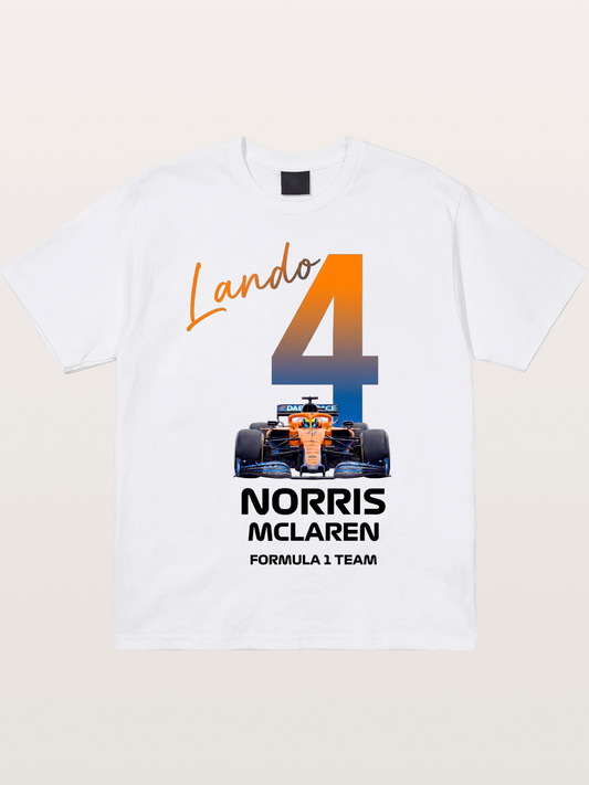 Lando Norris McLaren 4 Graphic Cotton T-shirt
