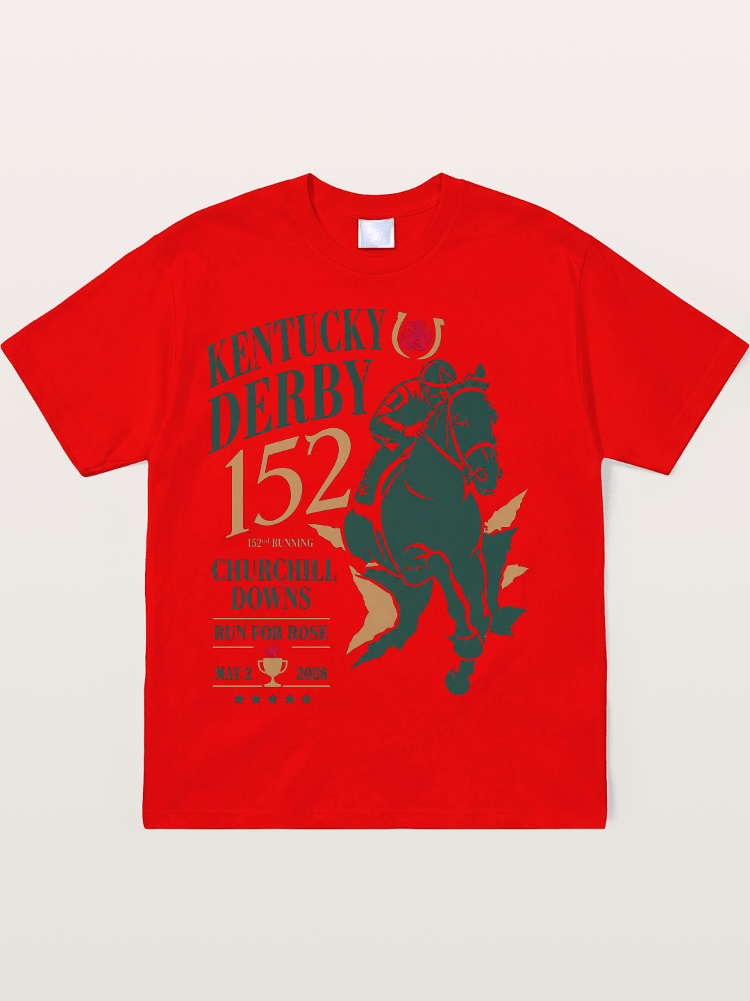 Churchill Downs Derby Silhouette Art Soft-Stay T-shirt