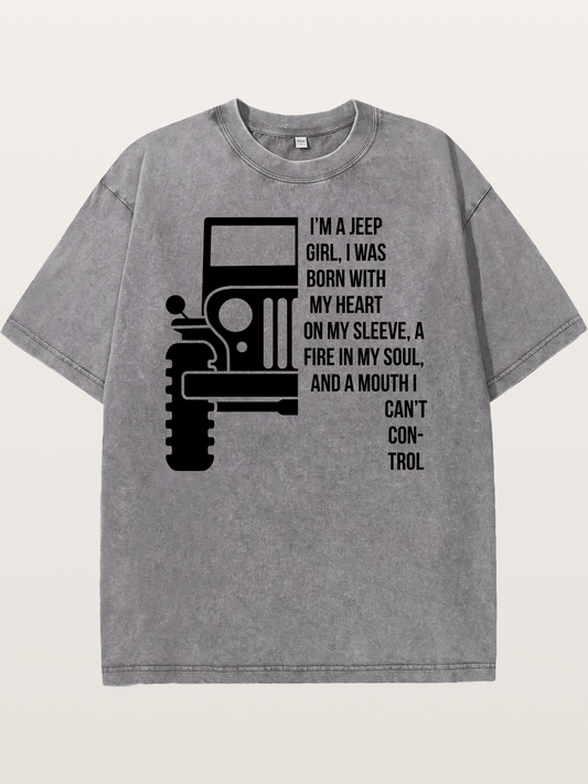 Jeep Girl Washed T-shirt