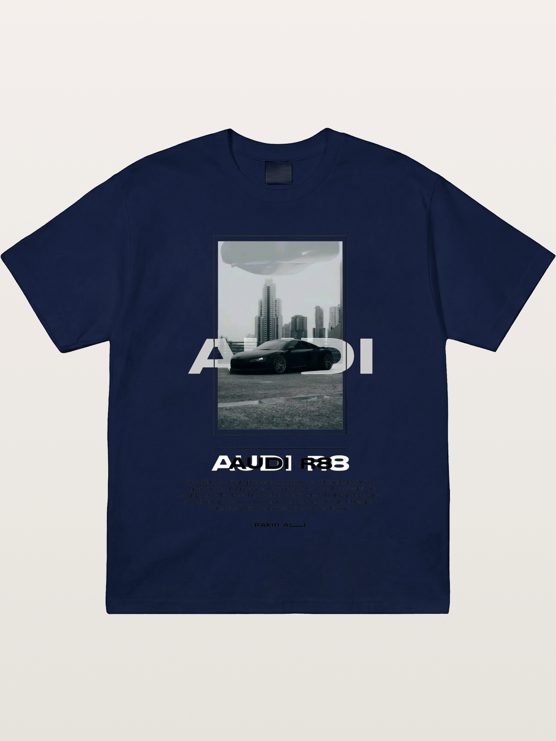 Audi R8 City Night Graphic Gildan T-shirt