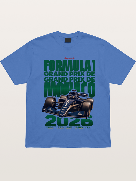 Navy Monaco F1 Grand Prix Art Gildan T-shirt