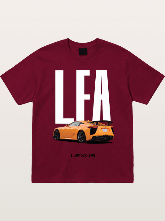 Orange Lexus LFA Rear Print Gildan T-shirt