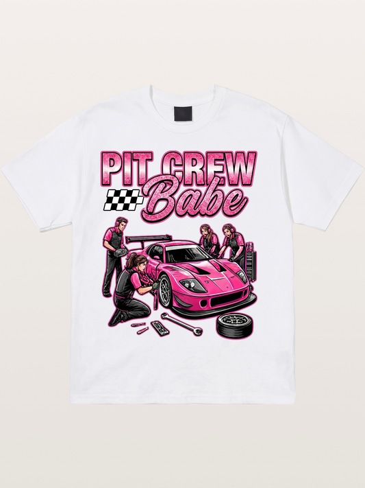 Pit Crew Babe Cotton T-shirt