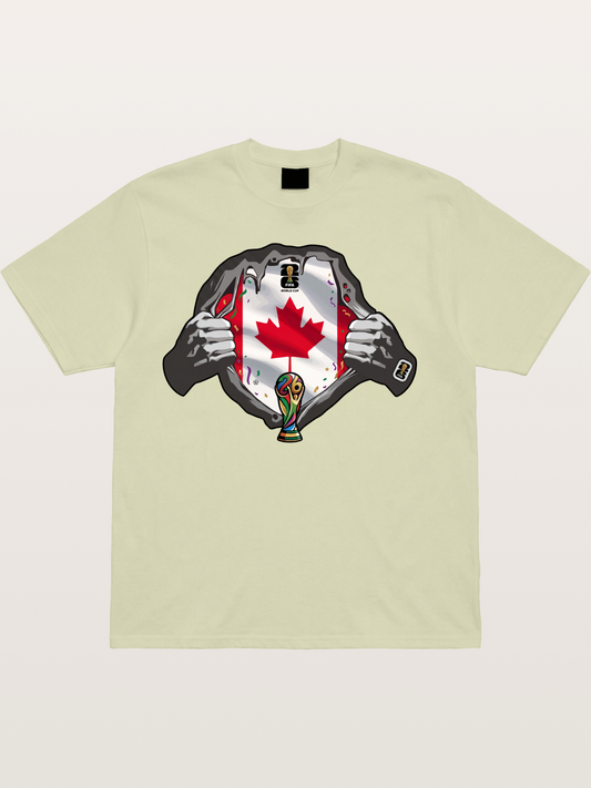Canada Flag World Cup Poster Cotton T-shirt