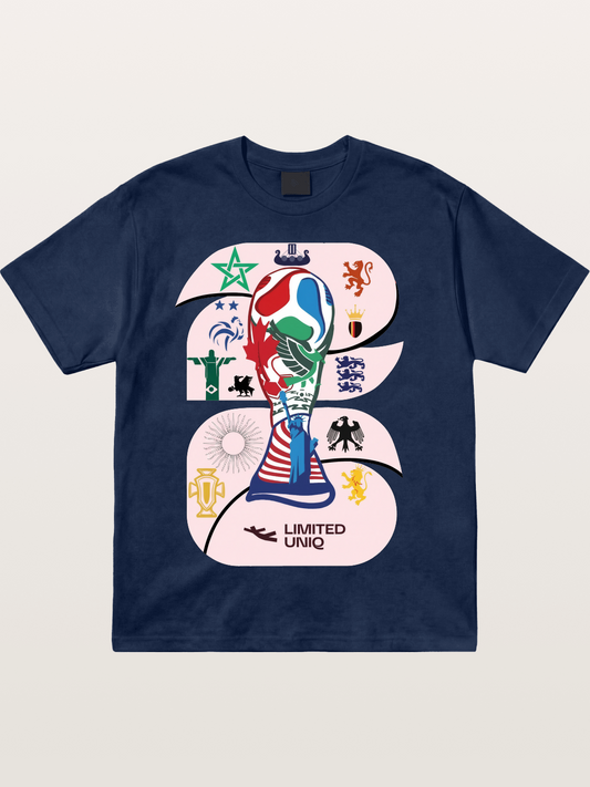 2026 World Cup Trophy Collage Cotton T-shirt