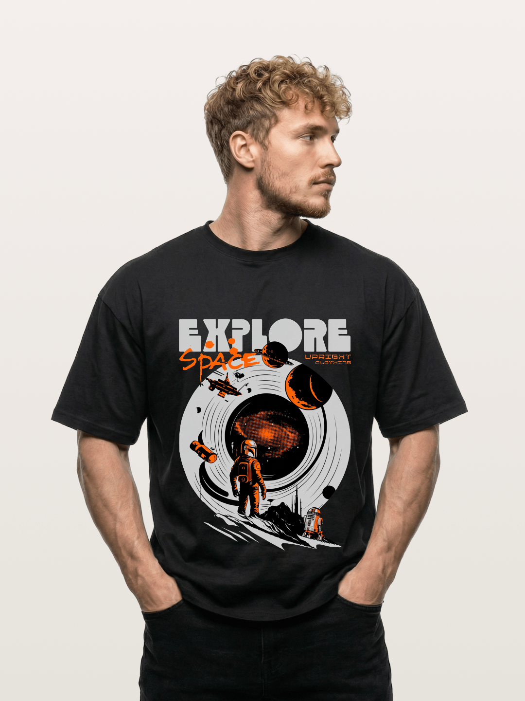 Space Explorer Astronaut Retro Sci-Fi Gildan T-shirt