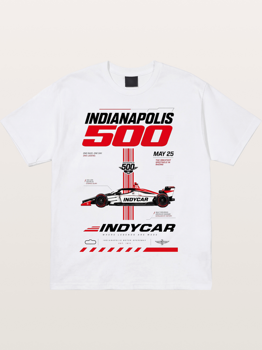IndyCar Indianapolis 500 Poster Cotton T-shirt