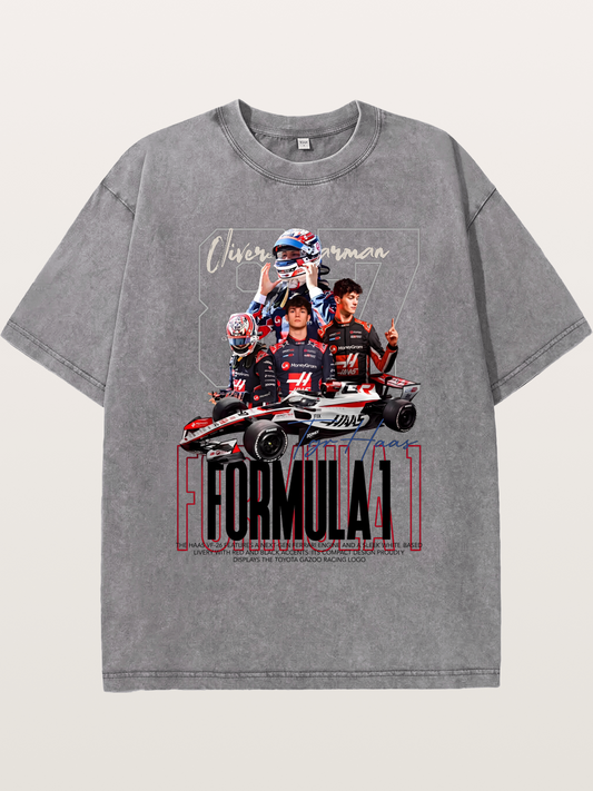 Haas F1 Bearman Washed T-shirt