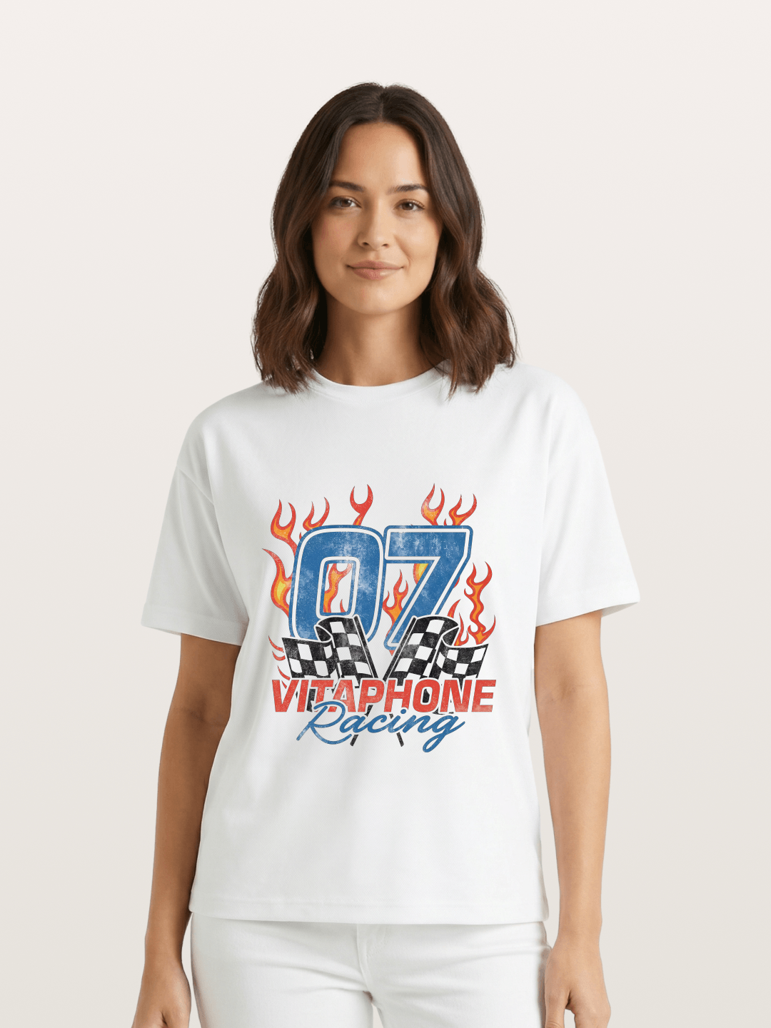 07 Racing Flame Gildan T-shirt