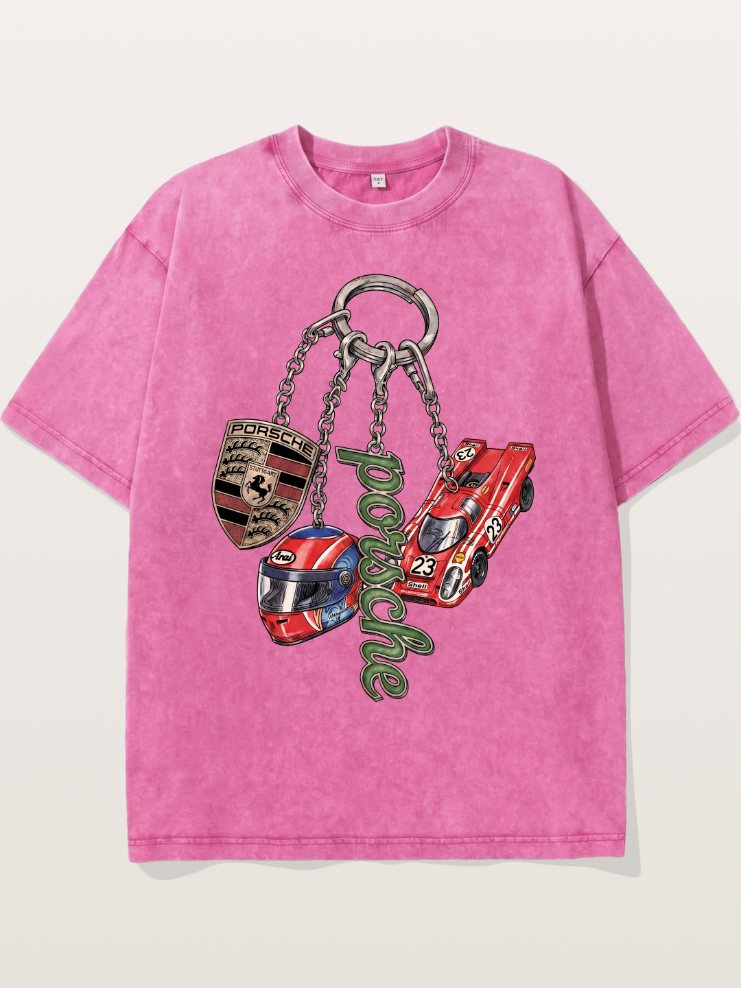 Porsche Vintage Race Charm Combo Washed T-shirt