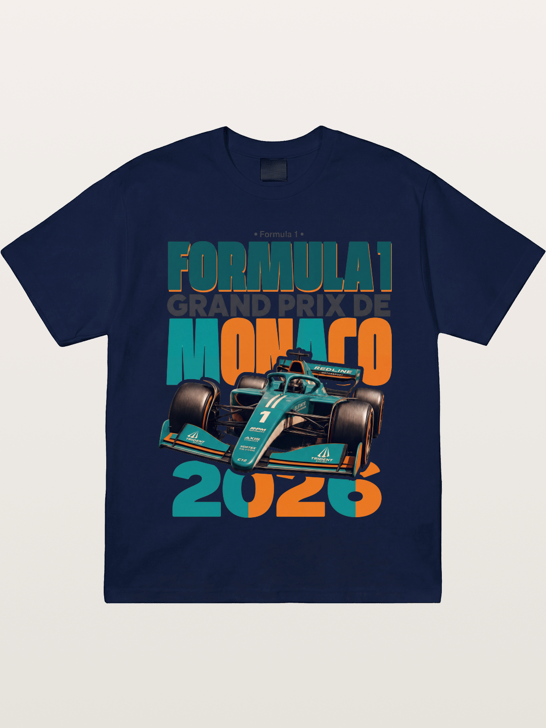 Teal Orange Monaco F1 Poster Gildan T-shirt