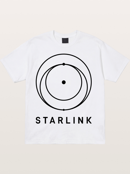Starlink Orbit Minimal Logo Cotton T-shirt