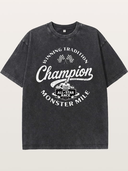 NASCAR Champion Vintage Stamp Design Washed T-shirt