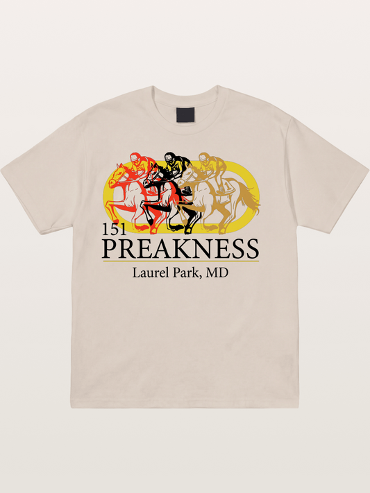 Preakness 151st Horse Racing Art Cotton T-shirt