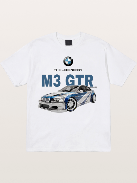 BMW M3 GTR Legend Print Cotton T-shirt