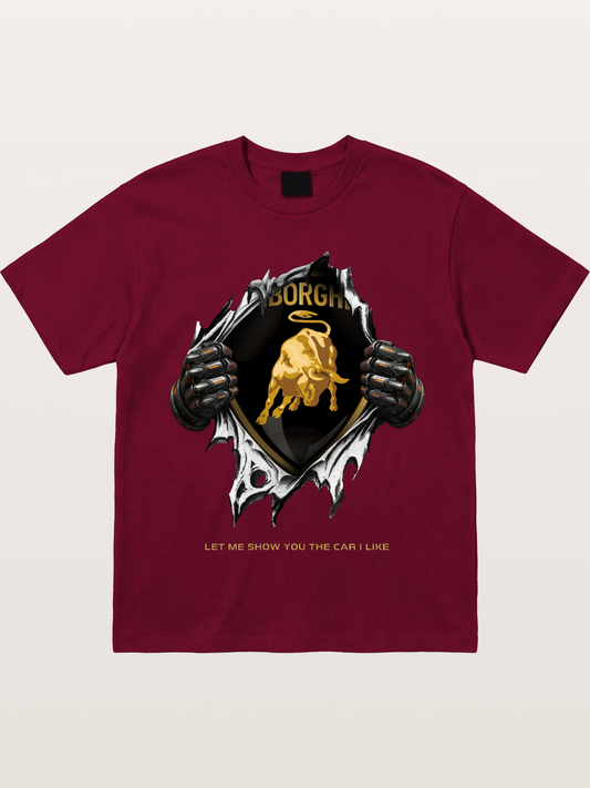 Lamborghini Bull Crest Tear Through Gildan T-shirt