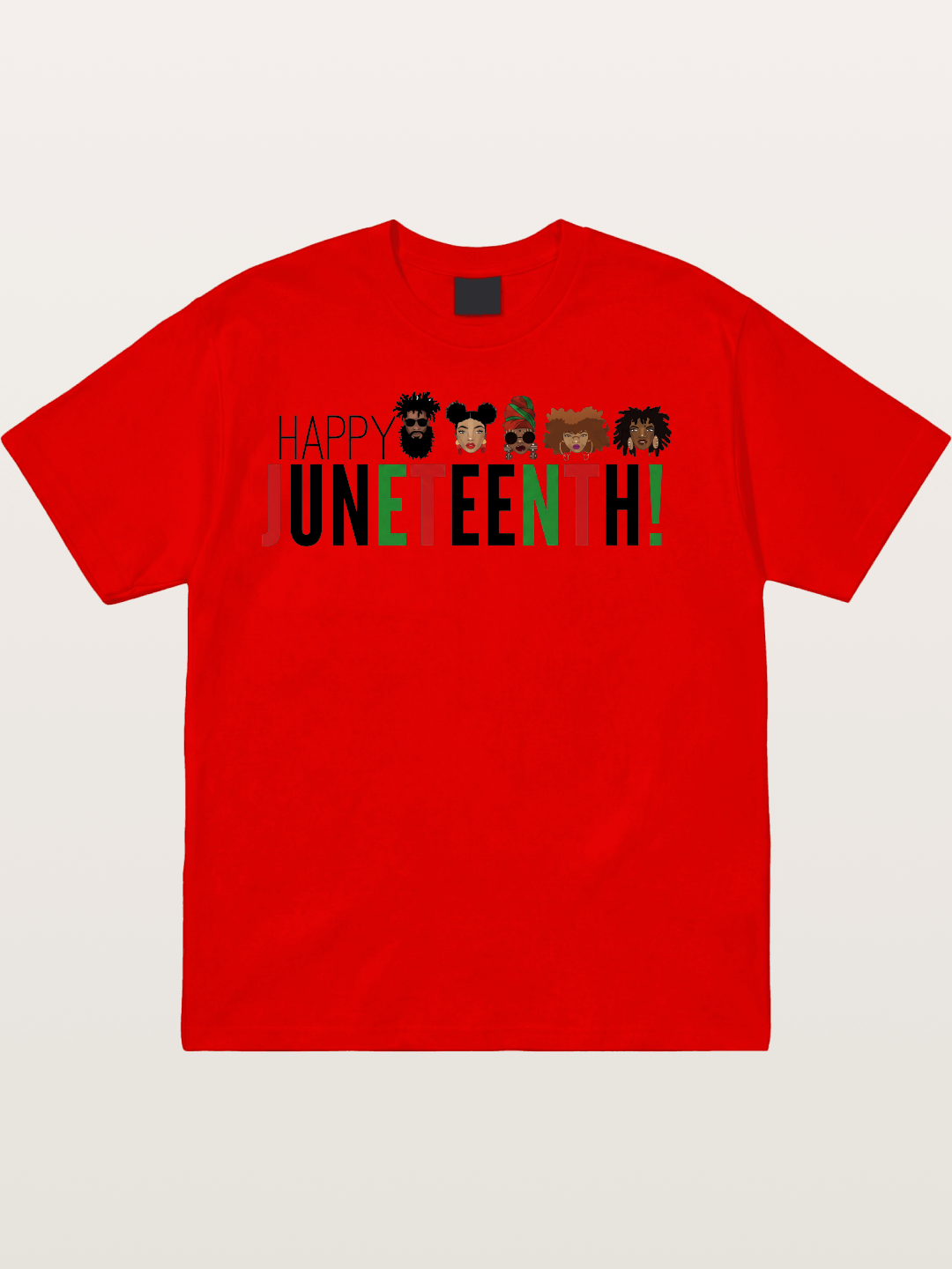 Happy Juneteenth Diverse Faces Cotton T-shirt