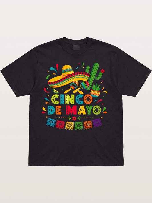 Cinco De Mayo Fiesta Art Cotton T-shirt