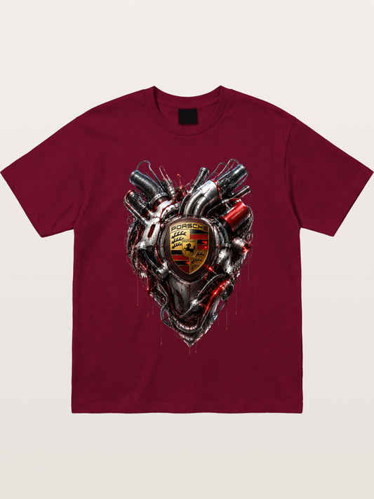 Porsche Mechanical Heart Art Gildan T-shirt