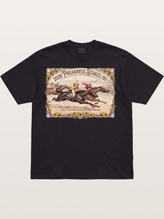 2026 Pimlico Race Course Print Cotton T-shirt