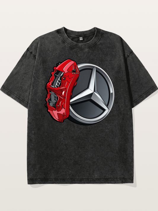 Mercedes Brake Caliper Art Washed T-shirt