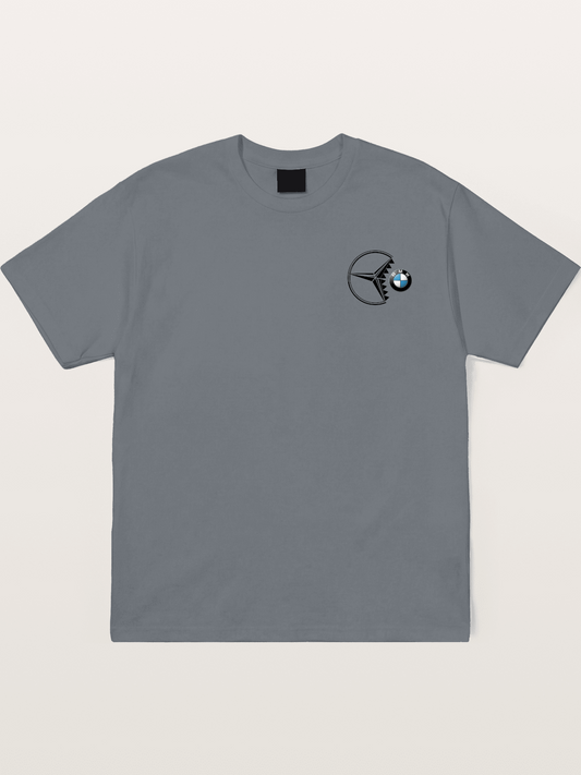 Mercedes vs BMW Logo Art Cotton T-shirt