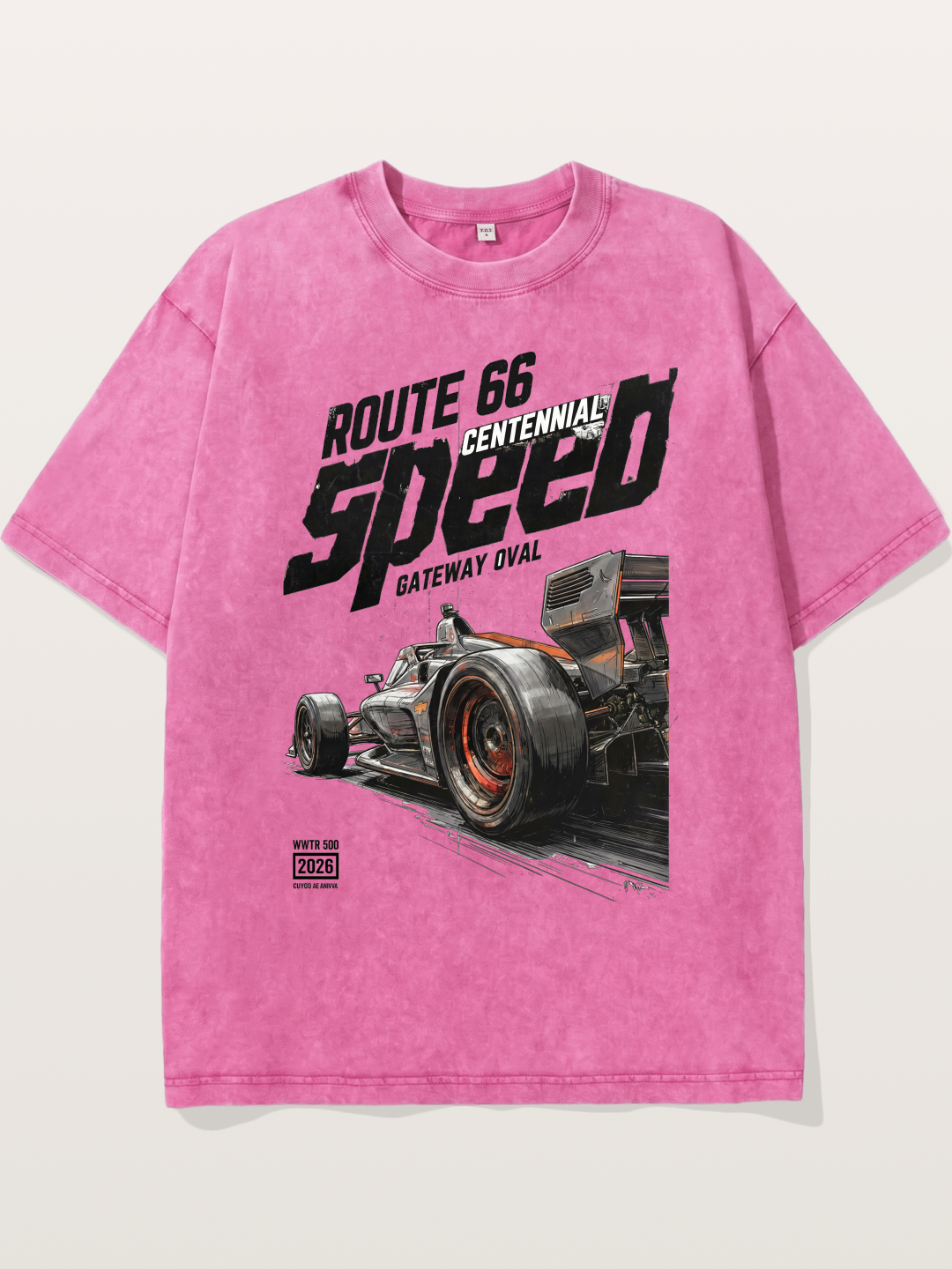 Grunge Speed IndyCar Art Washed T-shirt