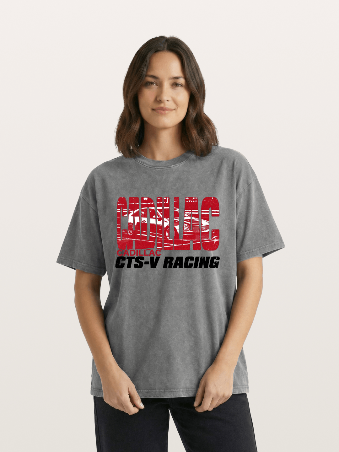 Cadillac CTS-V Racing Typography Washed T-shirt