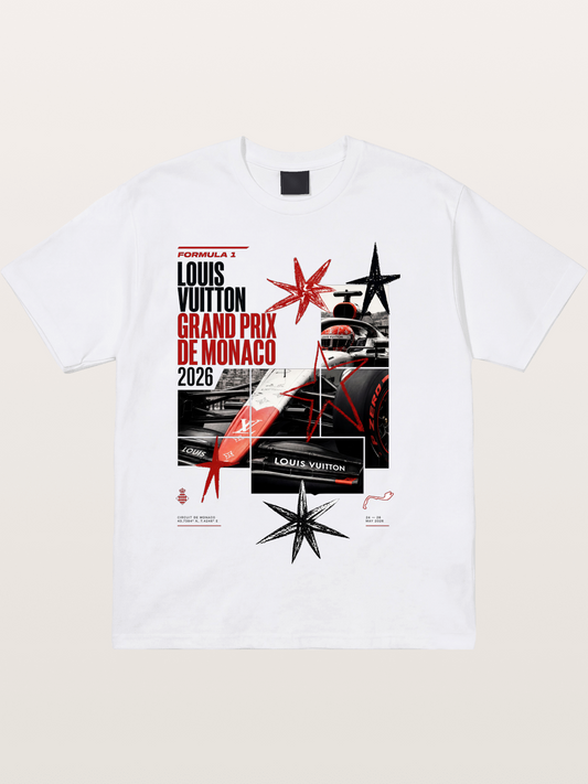 LV Monaco F1 Collage Art Cotton T-shirt