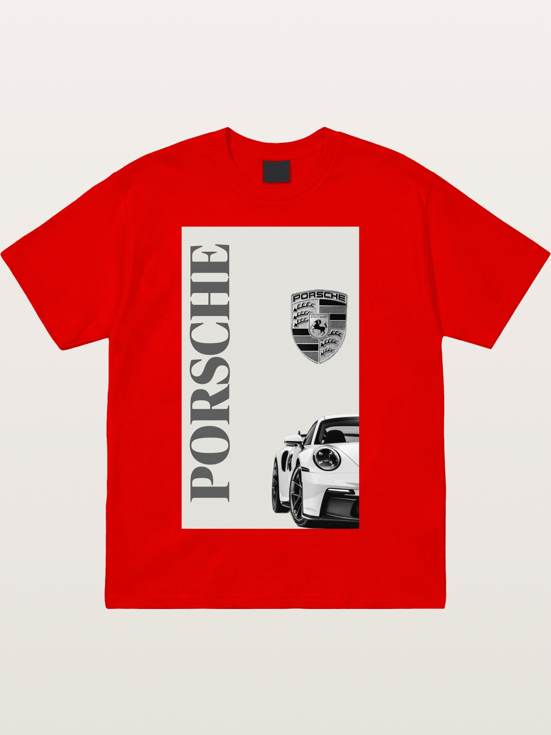 Porsche Minimal Emblem Art Cotton T-shirt