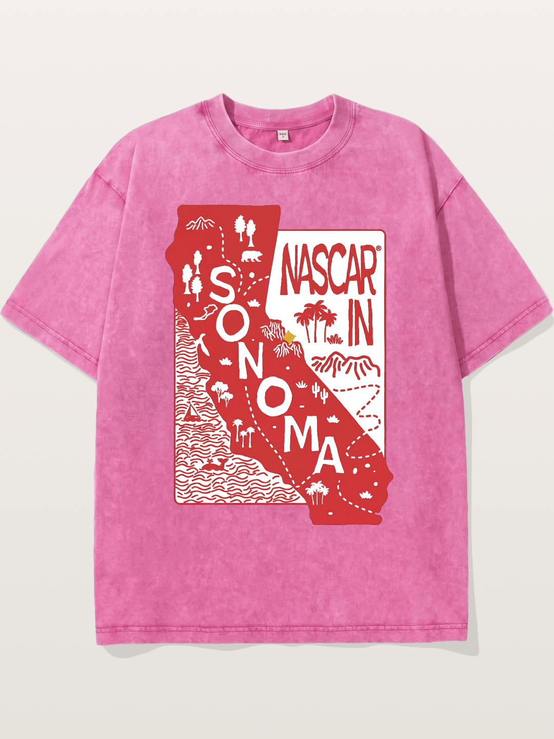 Sonoma Raceway California Outline Washed T-shirt