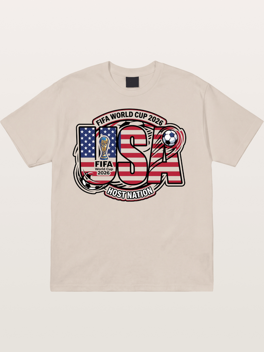 USA 2026 World Cup Typography Cotton T-shirt