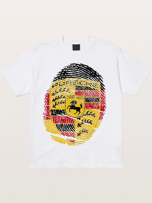 Porsche Crest Fingerprint Cotton T-shirt