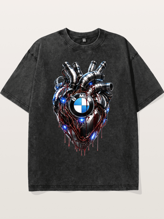 BMW Mechanical Heart Graphic Washed T-shirt
