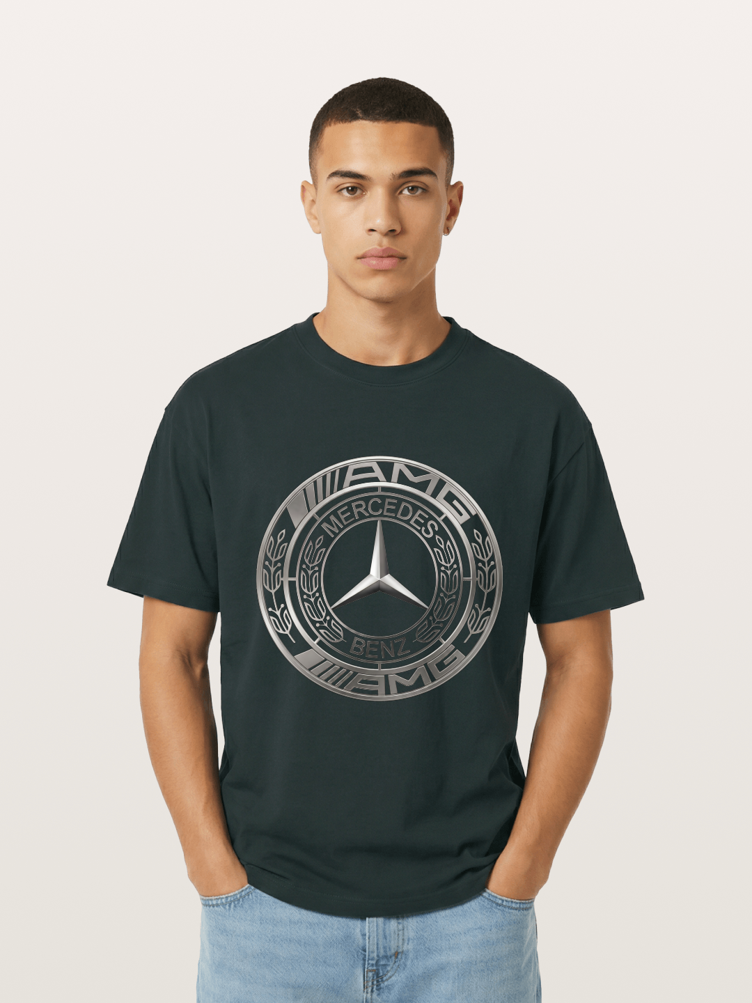 Mercedes-Benz Silver Logo Gildan T-shirt