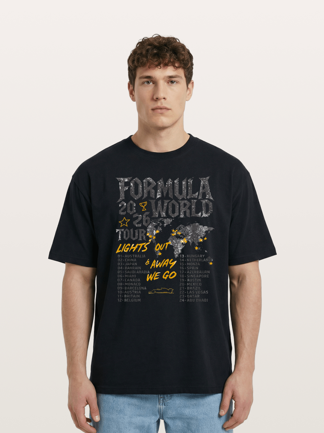 2026 F1 World Tour Poster Cotton T-shirt