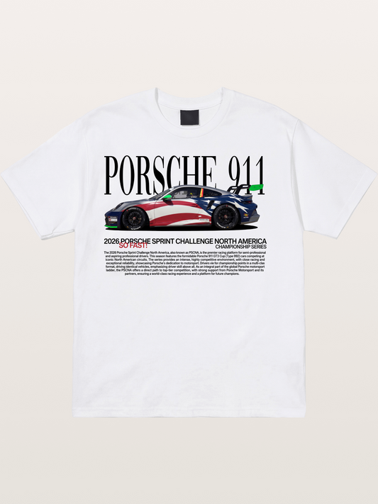 Porsche 911 Sprint Challenge Livery Cotton T-shirt