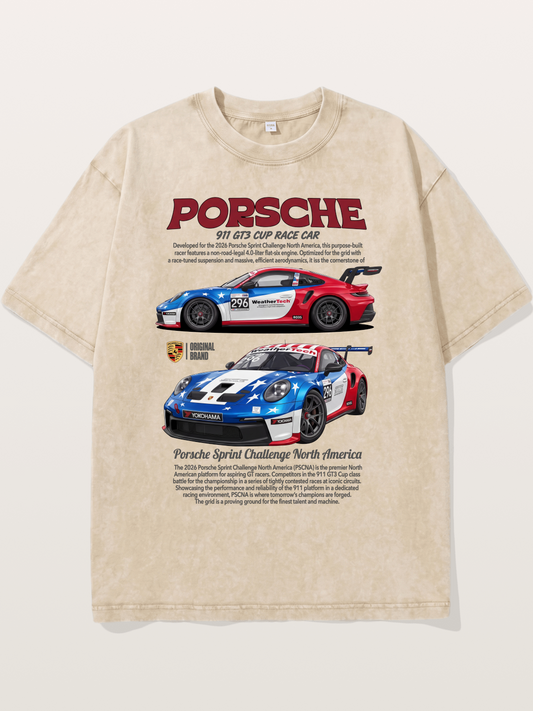Porsche 911 GT3 Cup Sprint Challenge Washed T-shirt