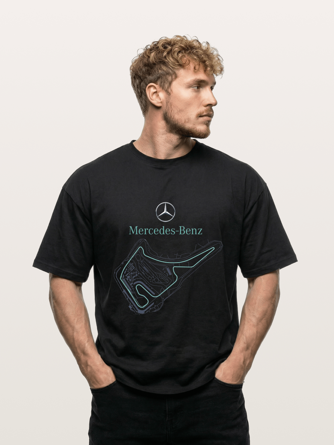 Mercedes Benz Circuit Track Graphic Gildan T-shirt
