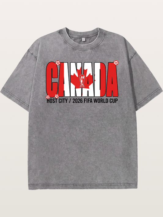 Canada 2026 World Cup Typography Washed T-shirt