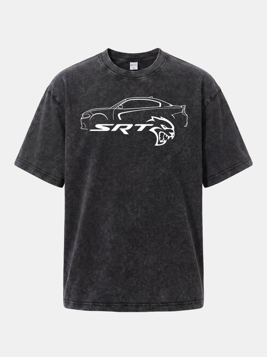 SRT Hellcat Side Silhouette Art Washed T-shirt
