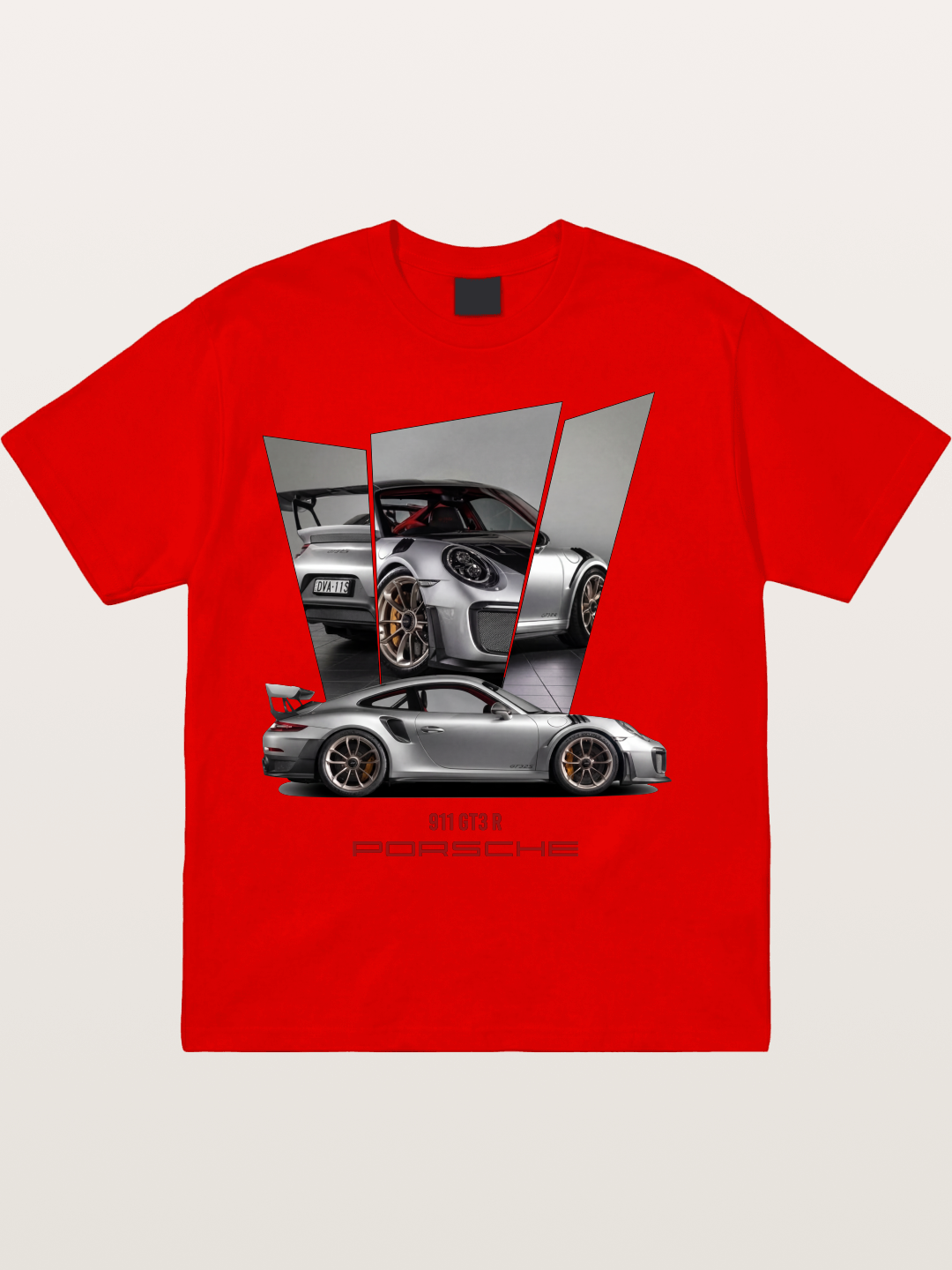 Porsche 911 GT3 RS Mirrored Collage Cotton T-shirt