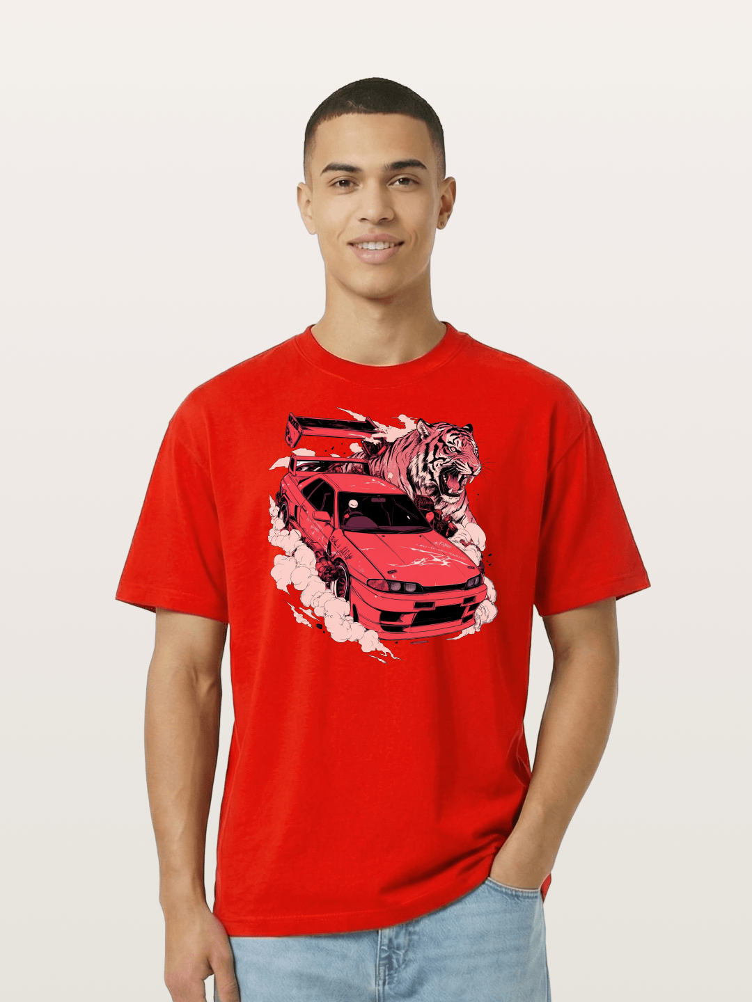 Red Drift Cotton T-shirt