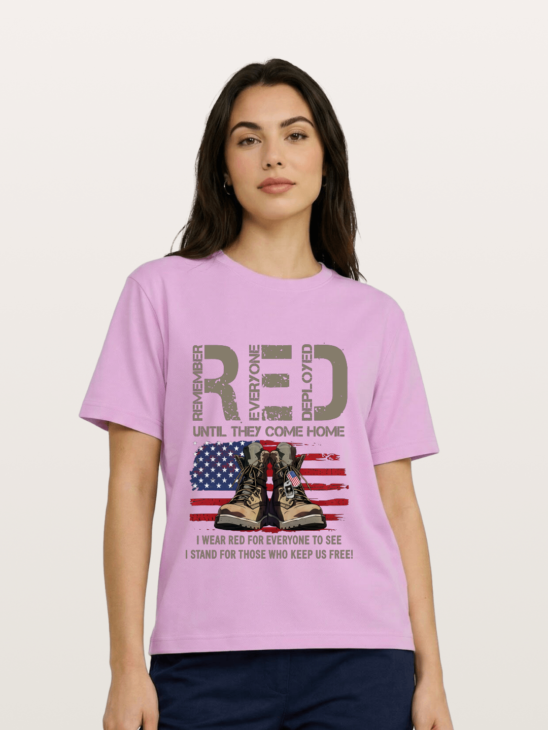 I Wear Red for Those Who Keep Us Free Gildan T-shirt
